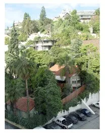 View behind the Hyatt on the Sunset Strip