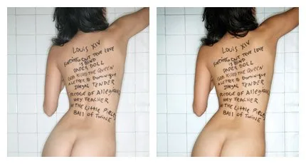 The untouched image is on the left and the re-touched on the right.