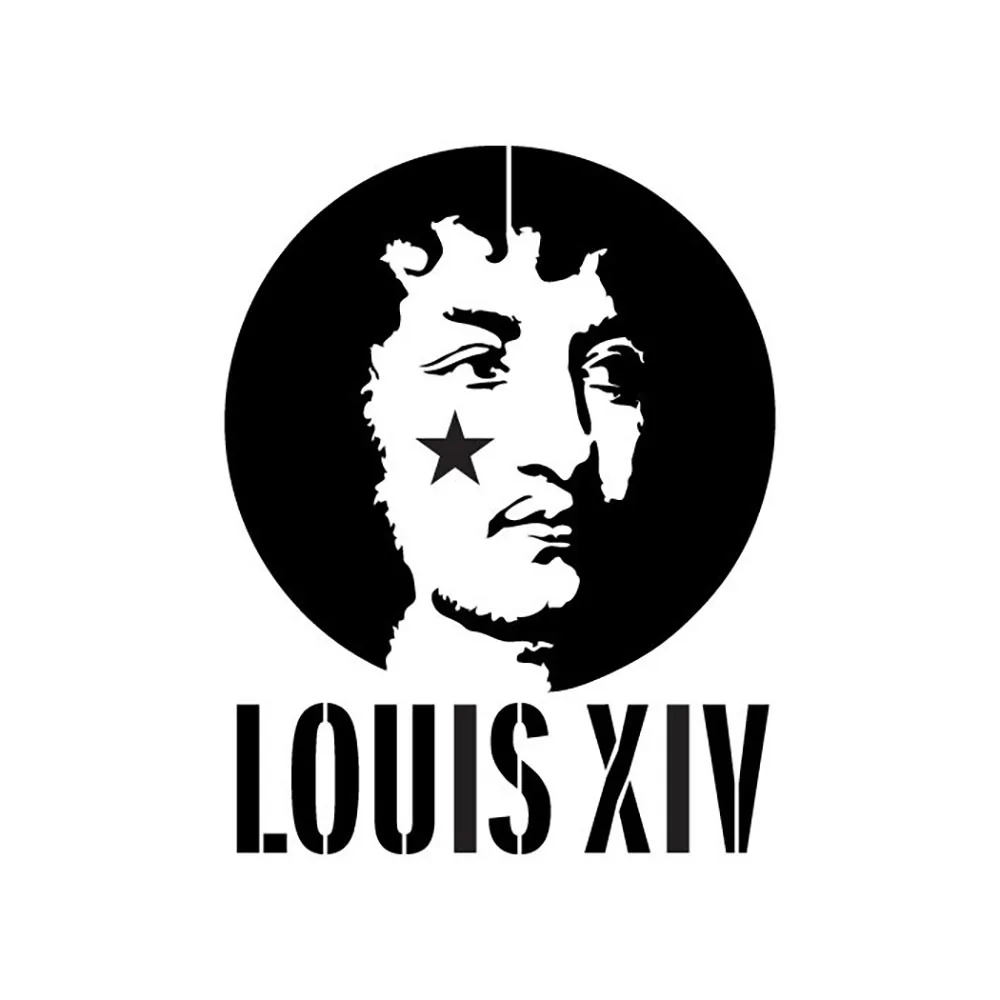 Louis XIV Stencil Logo Design