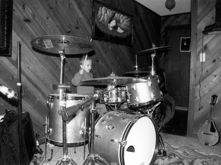 Mickey Playing Drums