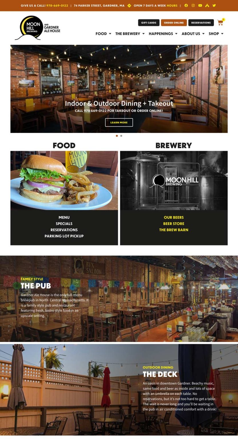 Moon Hill Brewing Website Design