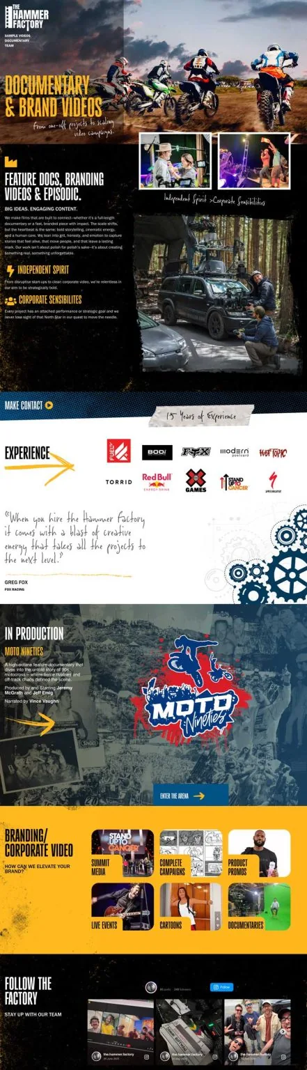 The Hammer Factory Website Design