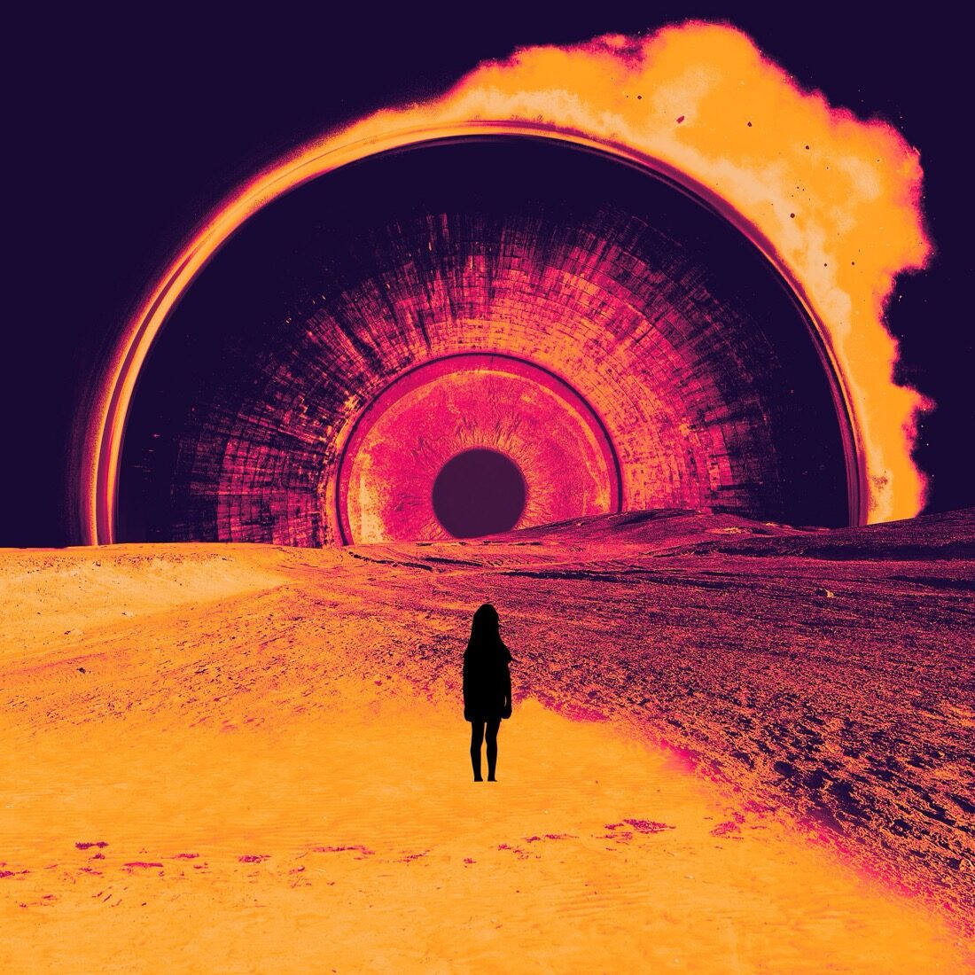Ekleipsis album cover exploration, collage variation