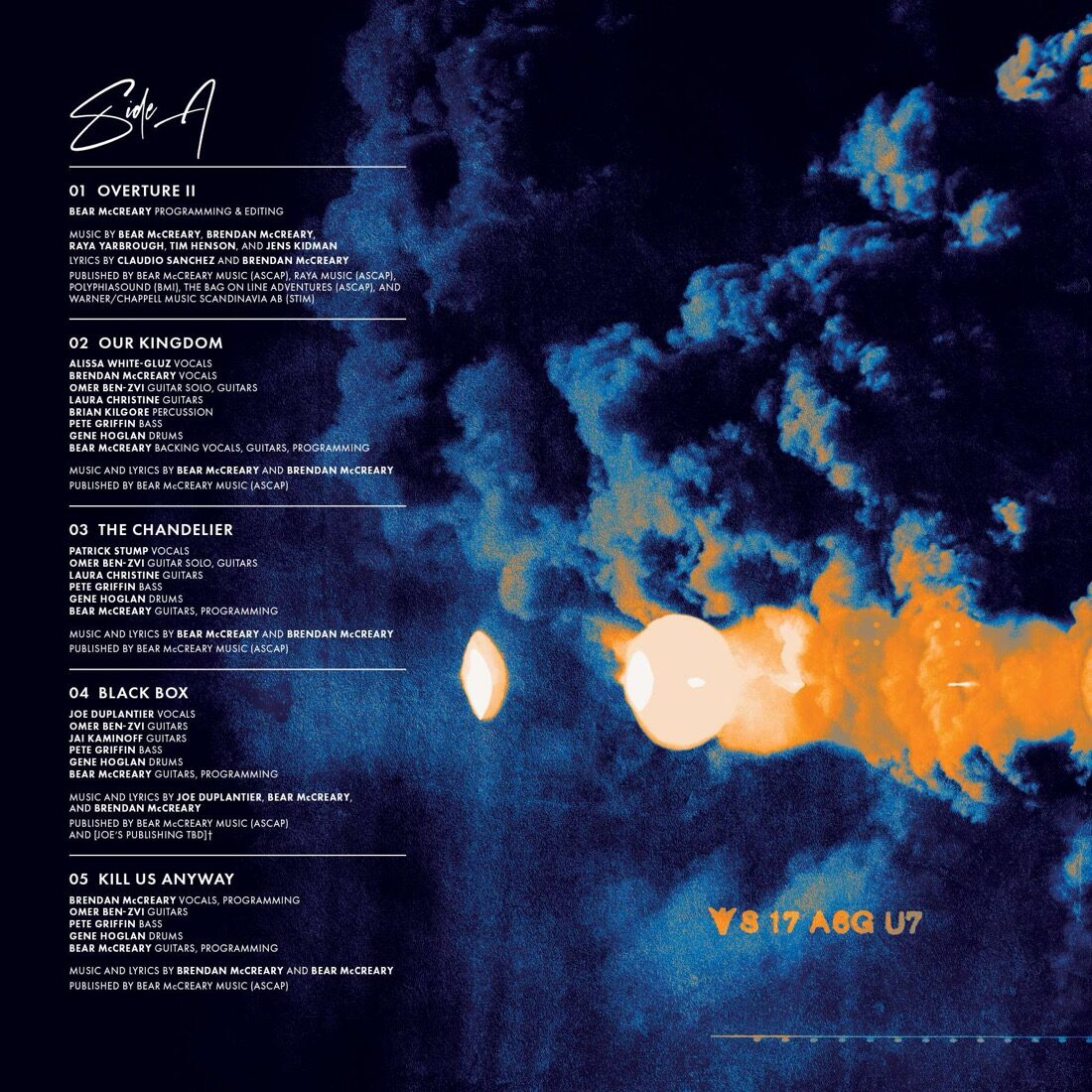 Ekleipsis vinyl record sleeve, Side A