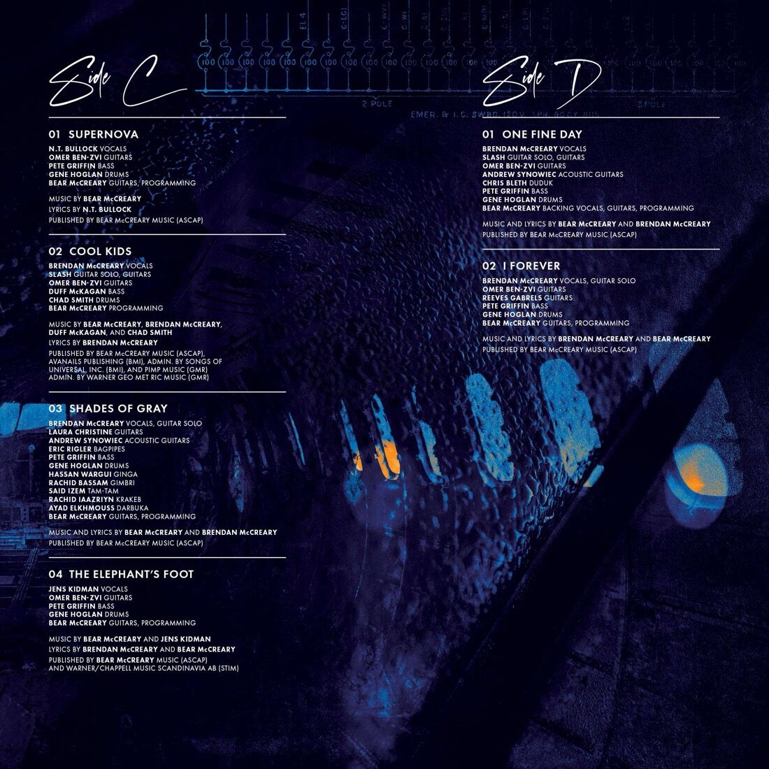 Ekleipsis vinyl record sleeve, Side C